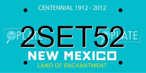 2SET52 New Mexico License Plate