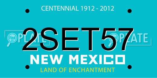 2SET57 New Mexico License Plate