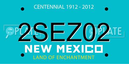 2SEZ02 New Mexico License Plate