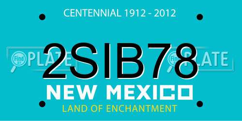 2SIB78 New Mexico License Plate
