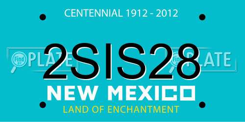 2SIS28 New Mexico License Plate