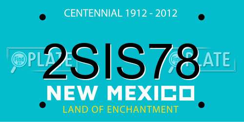 2SIS78 New Mexico License Plate