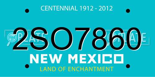 2SO7860 New Mexico License Plate
