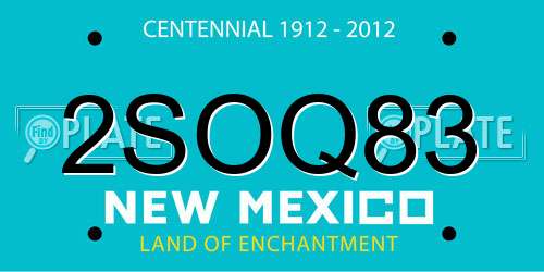 2SOQ83 New Mexico License Plate