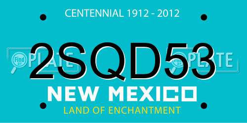 2SQD53 New Mexico License Plate