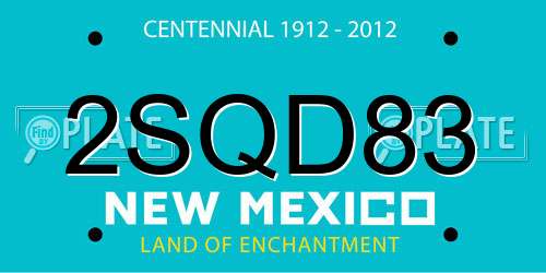 2SQD83 New Mexico License Plate