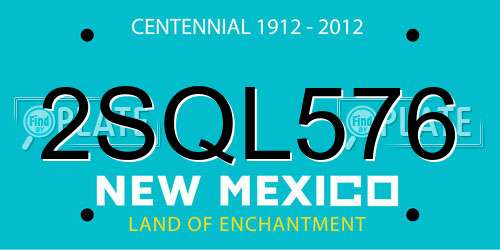 2SQL576 New Mexico License Plate