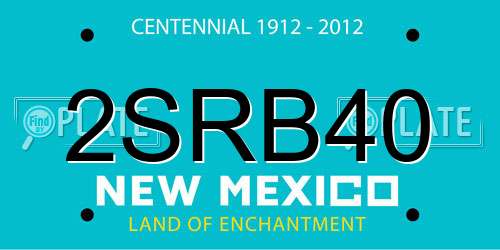 2SRB40 New Mexico License Plate