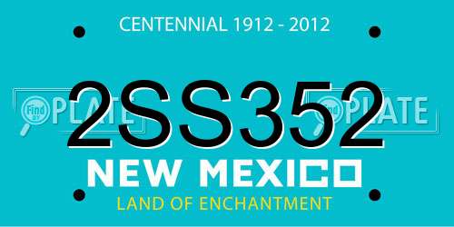 2SS352 New Mexico License Plate