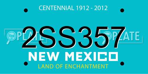 2SS357 New Mexico License Plate