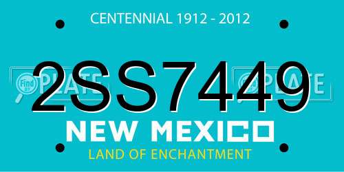 2SS7449 New Mexico License Plate