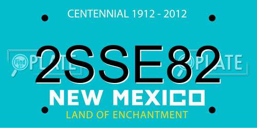 2SSE82 New Mexico License Plate