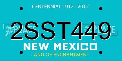 2SST449 New Mexico License Plate