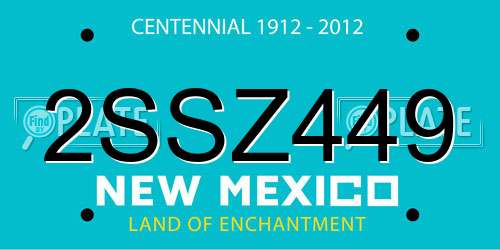 2SSZ449 New Mexico License Plate