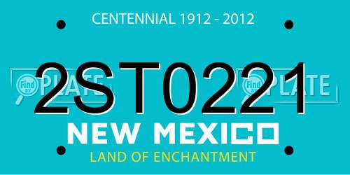 2ST0221 New Mexico License Plate