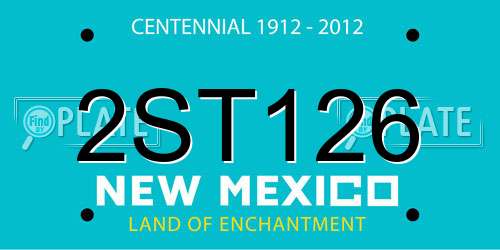 2ST126 New Mexico License Plate