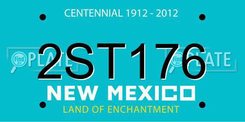2ST176 New Mexico License Plate