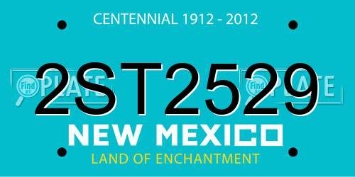 2ST2529 New Mexico License Plate