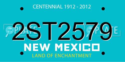 2ST2579 New Mexico License Plate