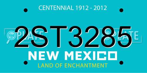 2ST3285 New Mexico License Plate