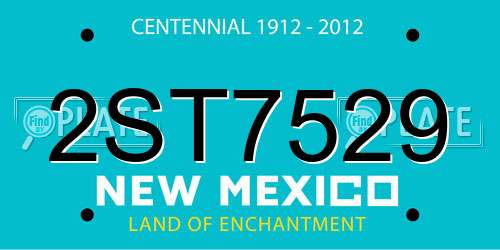 2ST7529 New Mexico License Plate
