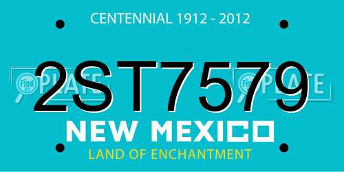 2ST7579 New Mexico License Plate