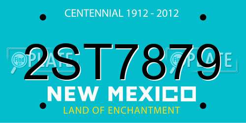 2ST7879 New Mexico License Plate