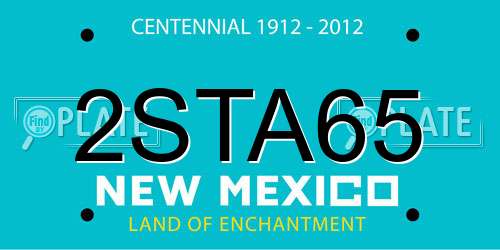 2STA65 New Mexico License Plate