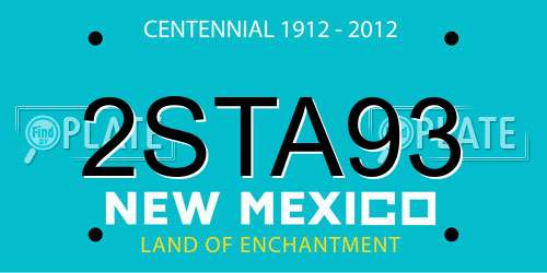2STA93 New Mexico License Plate
