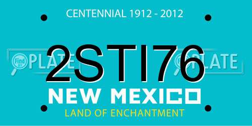 2STI76 New Mexico License Plate