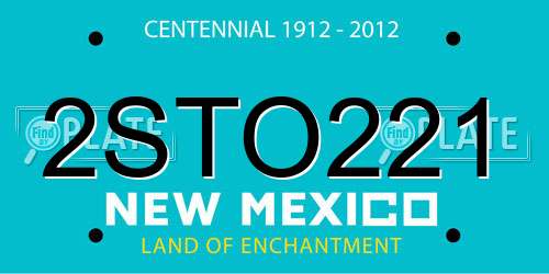 2STO221 New Mexico License Plate