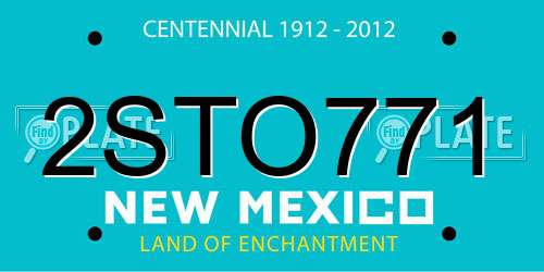2STO771 New Mexico License Plate