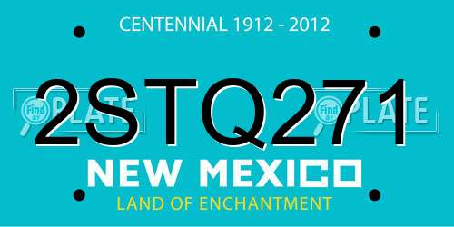 2STQ271 New Mexico License Plate
