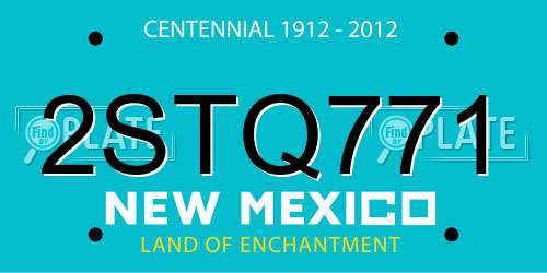 2STQ771 New Mexico License Plate