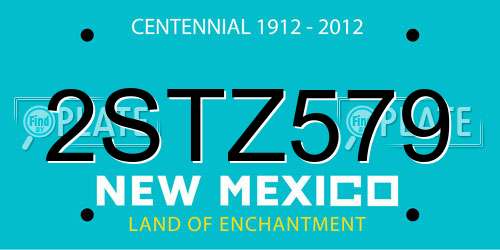 2STZ579 New Mexico License Plate