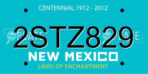 2STZ829 New Mexico License Plate