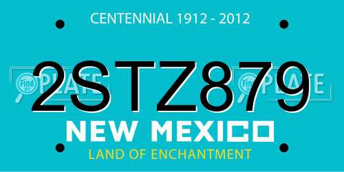 2STZ879 New Mexico License Plate