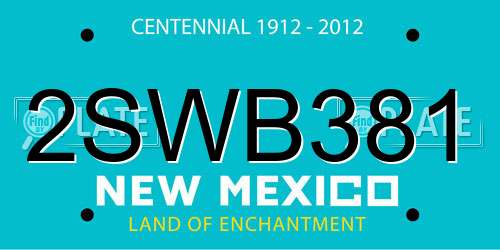 2SWB381 New Mexico License Plate
