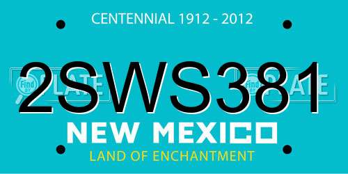2SWS381 New Mexico License Plate