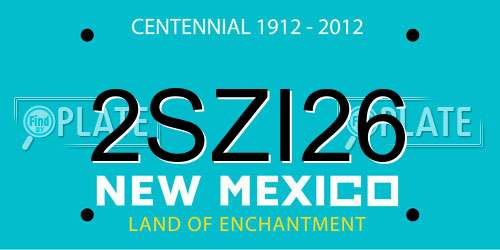2SZI26 New Mexico License Plate