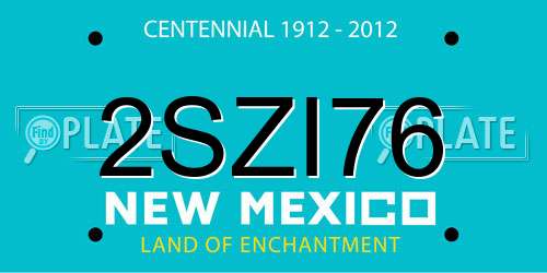 2SZI76 New Mexico License Plate