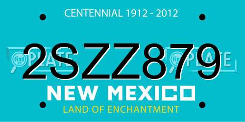 2SZZ879 New Mexico License Plate