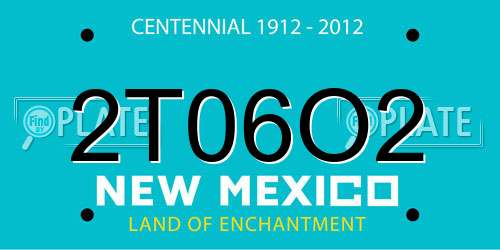 2T06O2 New Mexico License Plate