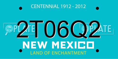 2T06Q2 New Mexico License Plate