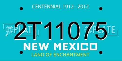 2T11075 New Mexico License Plate