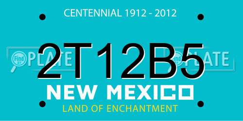 2T12B5 New Mexico License Plate