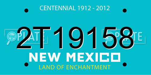2T19158 New Mexico License Plate