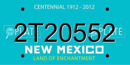 2T20552 New Mexico License Plate