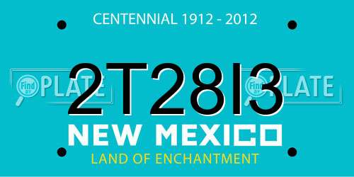 2T28I3 New Mexico License Plate