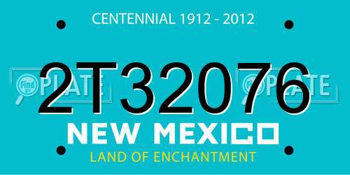 2T32076 New Mexico License Plate